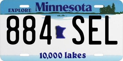 MN license plate 884SEL