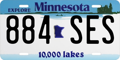 MN license plate 884SES