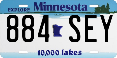 MN license plate 884SEY