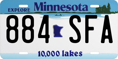 MN license plate 884SFA