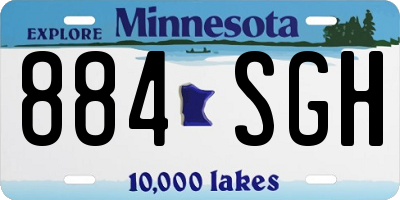 MN license plate 884SGH
