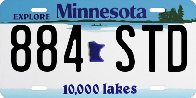 MN license plate 884STD
