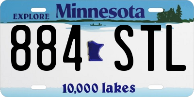 MN license plate 884STL
