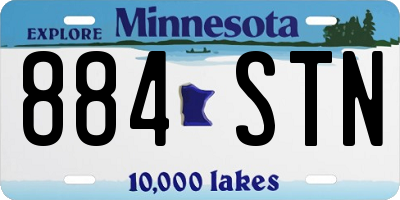 MN license plate 884STN