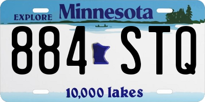 MN license plate 884STQ