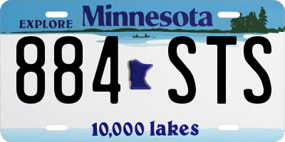 MN license plate 884STS
