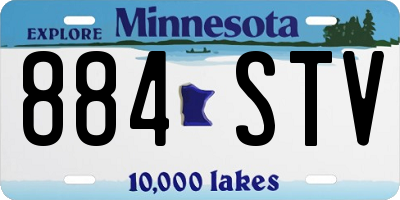 MN license plate 884STV