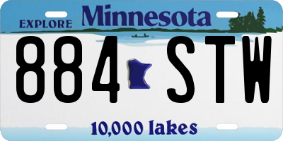 MN license plate 884STW