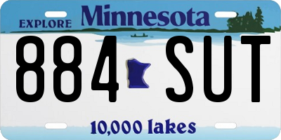 MN license plate 884SUT