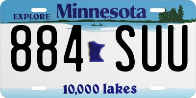 MN license plate 884SUU