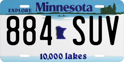 MN license plate 884SUV