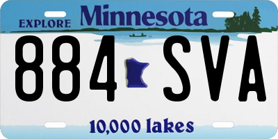 MN license plate 884SVA