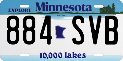 MN license plate 884SVB