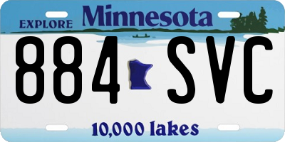 MN license plate 884SVC
