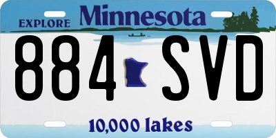 MN license plate 884SVD