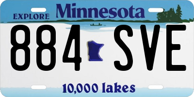 MN license plate 884SVE