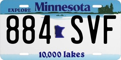 MN license plate 884SVF