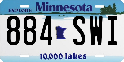 MN license plate 884SWI