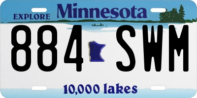 MN license plate 884SWM