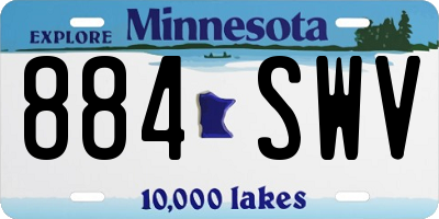 MN license plate 884SWV