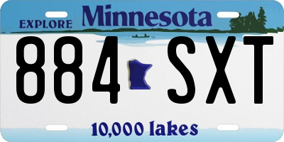 MN license plate 884SXT