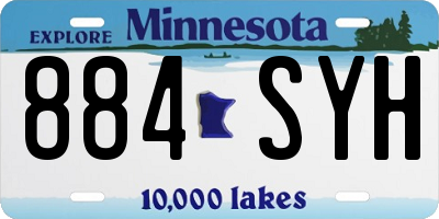 MN license plate 884SYH