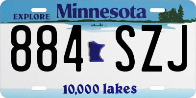 MN license plate 884SZJ