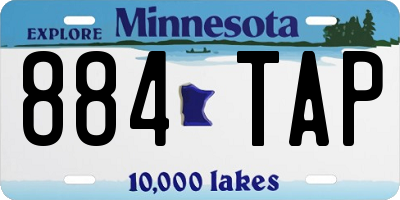 MN license plate 884TAP