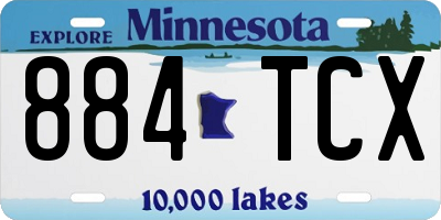 MN license plate 884TCX