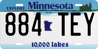 MN license plate 884TEY