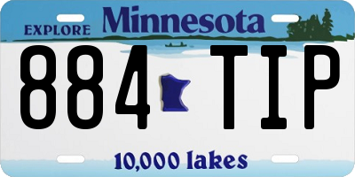 MN license plate 884TIP