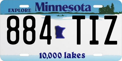 MN license plate 884TIZ