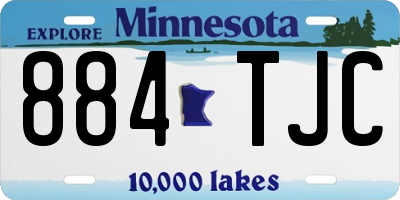 MN license plate 884TJC