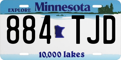MN license plate 884TJD