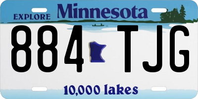MN license plate 884TJG