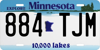 MN license plate 884TJM
