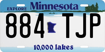 MN license plate 884TJP