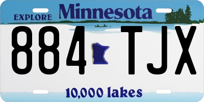 MN license plate 884TJX