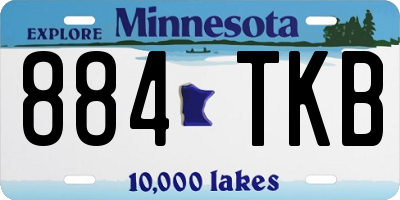 MN license plate 884TKB