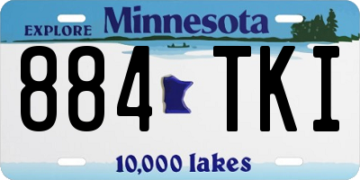 MN license plate 884TKI
