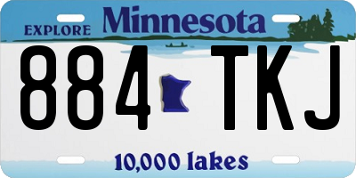 MN license plate 884TKJ