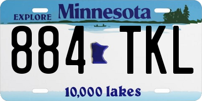 MN license plate 884TKL