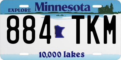 MN license plate 884TKM