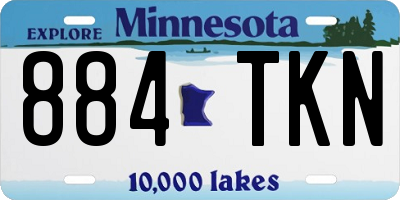 MN license plate 884TKN