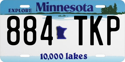 MN license plate 884TKP