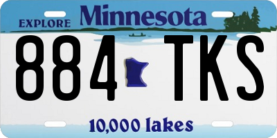 MN license plate 884TKS