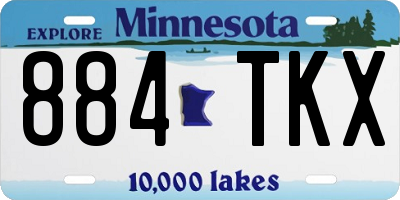 MN license plate 884TKX