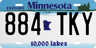 MN license plate 884TKY