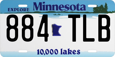 MN license plate 884TLB