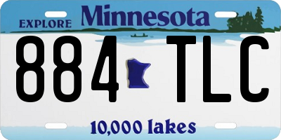 MN license plate 884TLC